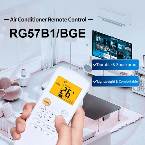 Miniatura 2 de Nuevo control remoto retroiluminación para Midea MRCOOL FRIMEC Klimaire aire acondicionado RG57B1/BGE RG57B2/BGE RG57B/BGE RG57/BGE RG57A/BGE