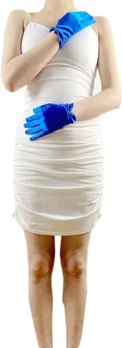 Miniatura 15 de Vestido de novia de satén para mujer, fiesta de ópera, guantes de los años 20, guantes hasta la muñeca