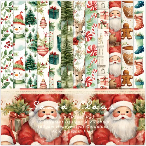 Miniatura 11 de Bloc de Papel para Scrapbooking Blue Sea - 24 Hojas de 6 Pulgadas con Patrones Estéticos Decorativos para Collage Decoupage Envoltorio Suministros