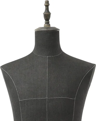 Miniatura 6 de Torso de maniquí masculino con soporte de madera, altura ajustable de 59-71 pulgadas, forma de vestido para exhibición de trajes, costura y Negro