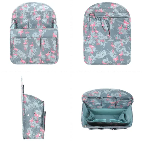 Miniatura 2 de Surblue Organizador de mochila con forro de inserción para colgar mochila de viaje y bolsillo de inserción, divisor de alta capacidad, organizador