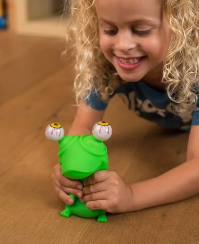 Miniatura 4 de IPIDIPI TOYS Flippy Frog Squishy Eye Popping - Rellenos para Calcetines Squishy - Divertido Juguete Sensorial Fidget para Apretar, Recuerdos
