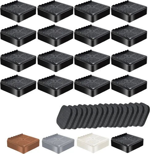Miniatura 16 de Elevadores de Muebles Resistentes Elevadores de Cama Ajustables Bloques de Elevación 4, 3, 2 pulgadas para Sofá, Sillón, Mesa, Escritorio, Patas