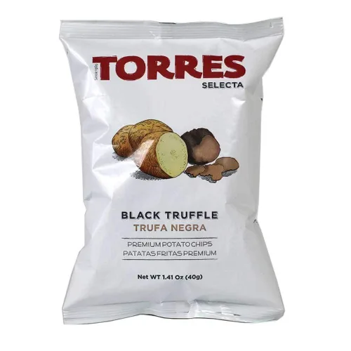 Torres - Papas fritas de trufa negra, 1.41 oz (40 g) (paquete de 3) | Ligero y crujiente con sabores atrevidos | aperitivo perfecto para aquellos