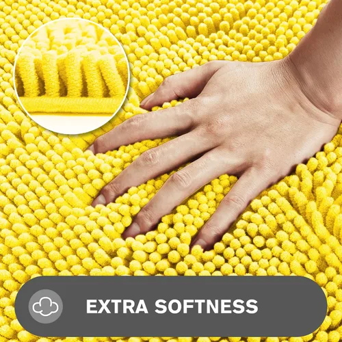 Miniatura 76 de Alfombra de baño pequeña de 12 x 18 pulgadas, lavable y absorbente, antideslizante, alfombra de baño de felpilla gruesa y suave para baño, ducha