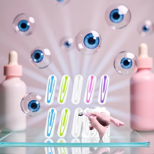 Miniatura 2 de Juego de 5 herramientas de lentes de contacto coloridas, removedor e insertor, aplicador de contacto con punta suave, adecuado para usuarios