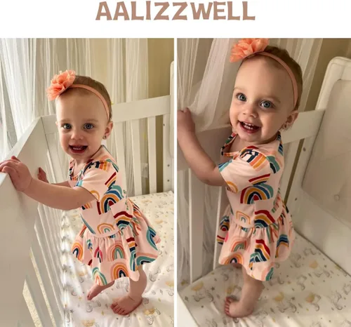 Miniatura 2 de Aalizzwell Vestido tipo body para bebé recién nacido