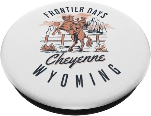 Miniatura 2 de Cheyenne Wyoming Cowboys and Horse Frontier Days PopSockets PopGrip intercambiable