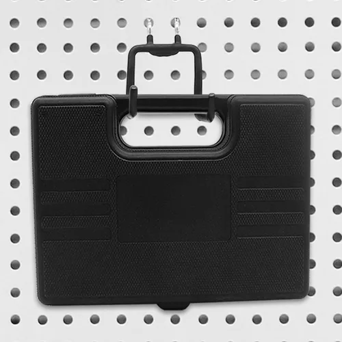 Miniatura 4 de Anxingo 4 soportes para taladro para tablero de clavijas, accesorios de organización de ganchos, accesorios planos de doble utilidad para organizar
