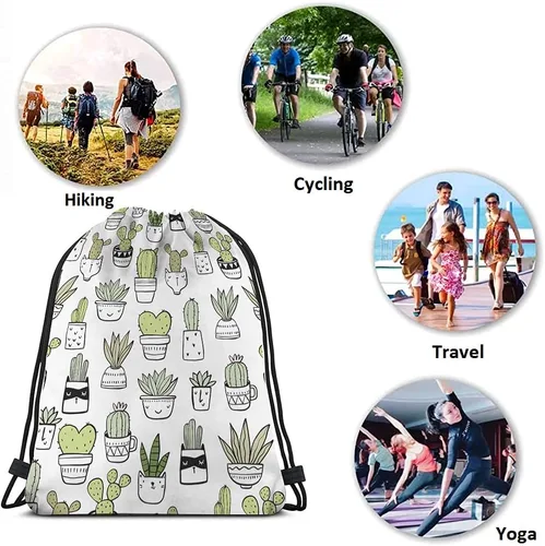 Miniatura 7 de Beabes Notas musicales Bolsas con cordón Mochila Bolsa de gimnasio Bolsa con cordón, Multi-a147, Mochilas de viaje