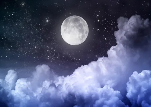 Miniatura 8 de Telón de fondo de luna de 10 x 8 pies, fotografía de luna llena, noche de luna llena, cielo estrellado negro, imagen para recién nacido, baby