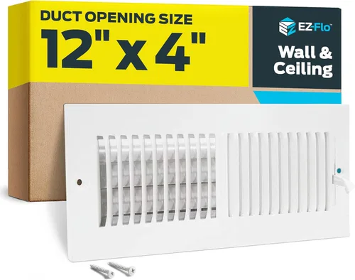Miniatura 12 de EZ-FLO 61660 - Cubierta de ventilación de aire de 6 x 6 pulgadas (apertura de conducto) para pared o techo, registro de ventilación bidireccional