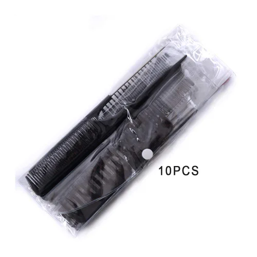 Miniatura 3 de Juego de 10 peines de pelo negro para peluquería, corte y peinado, para mujeres, hombres y niños