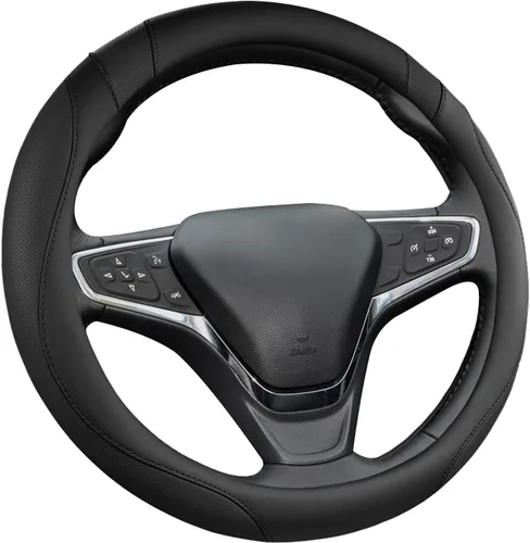Miniatura 7 de West Llama Funda personalizada para volante de automóvil para Chevy de 14.5 a 15 pulgadas, funda de volante para Chevrolet (negro, tamaño estándar)