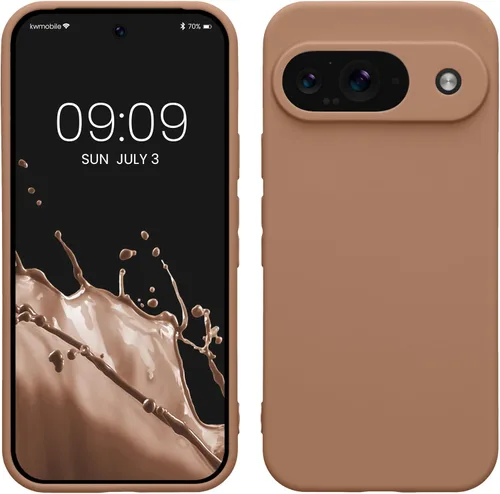 Miniatura 212 de kwmobile Funda compatible con Google Pixel 9 Pro - Funda protectora delgada de TPU para teléfono - Acabado mate suave - Negro mate