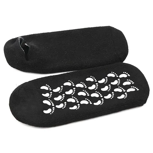2 pares de calcetines de gel hidratante para mujeres y hombres, para suavizar la piel agrietada, antideslizantes, de algodón suave, calcetines de