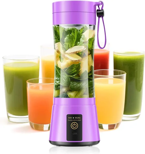 Miniatura 12 de Portable Blender for Smoothies & Shakes - Cordless Personal Size Blender with 6 Blades, 380Ml Juice Cup, Lightweight & Rechargeable, Freshly