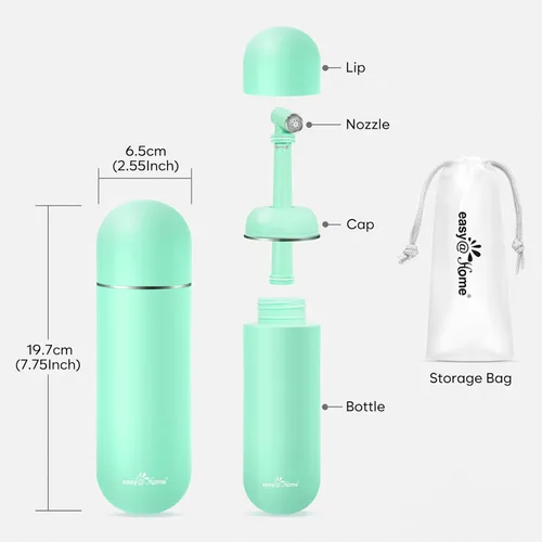 Miniatura 9 de Easy@Home Bidé portátil para viajes: botella Peri para el cuidado posparto - Pulverizador de mano para mujeres y hombres Botella grande de Verde