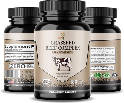 Miniatura 9 de Suplemento de órgano de carne de res – alimentado con pasto y criado en pastos – Bienestar total del cuerpo y rendimiento, complejo de órganos
