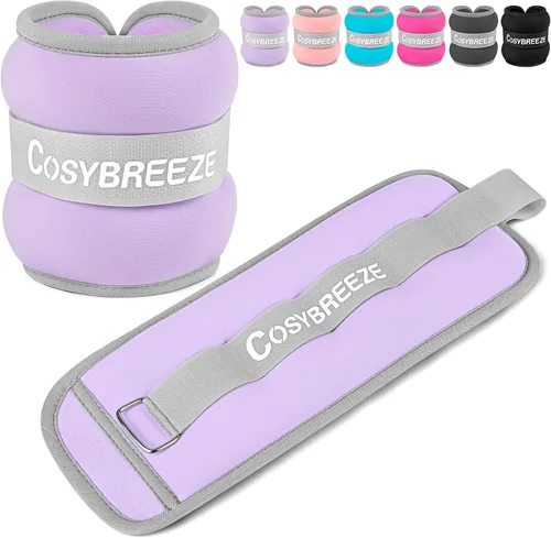 Miniatura 8 de Pesas de tobillo de 1/2/3/4/6/8/10 libras, 1 par de pesas de muñeca y pierna para mujeres y hombres, fuerza pesada para caminar, correr, trotar