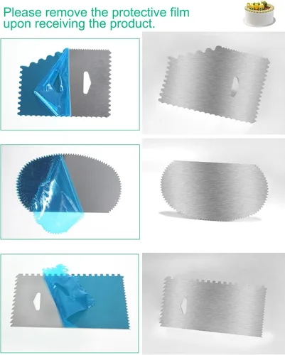 Miniatura 6 de Nuevo 6pcs Cake Scraper 430 inoxidable Decoración Peine y glaseado más suave