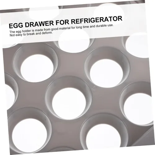 Miniatura 7 de Caja de almacenamiento para huevos estilo cajón de huevos 32 compartimentos reutilizable almacenamiento de cocina Gris
