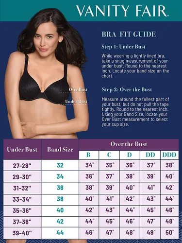 Miniatura 4 de Vanity Fair Sujetador alisador de espalda de belleza de figura completa para mujer (36c-42h)