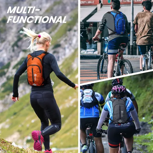 Miniatura 7 de Nepest Hydration Pack Backpack for Women & Men, Lightweight Water Backpack with 2L Water Bladder for Hiking Cycling Running Biking Verde