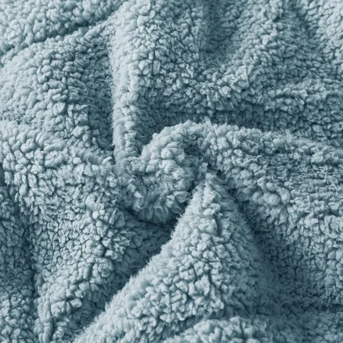 Miniatura 6 de KASENTEX Edredón de felpa sherpa de lujo súper ultrasuave, tamaño Queen, ropa de cama acogedora y reversible de piel sintética, lavable a máquina