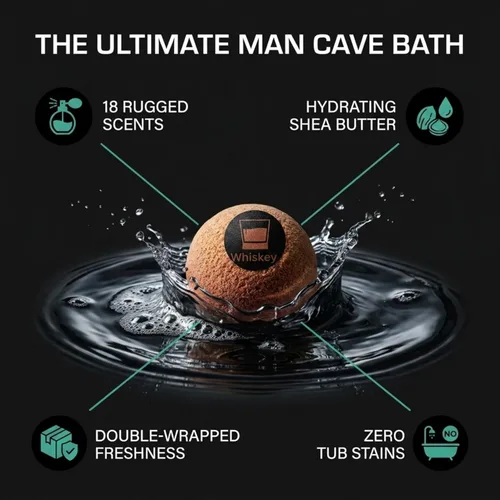 Miniatura 3 de Bombas de baño para hombres, juego de 18 bombas de baño naturales perfumadas fuertes hechas a mano de 2.5 onzas con aromas de aceites esenciales