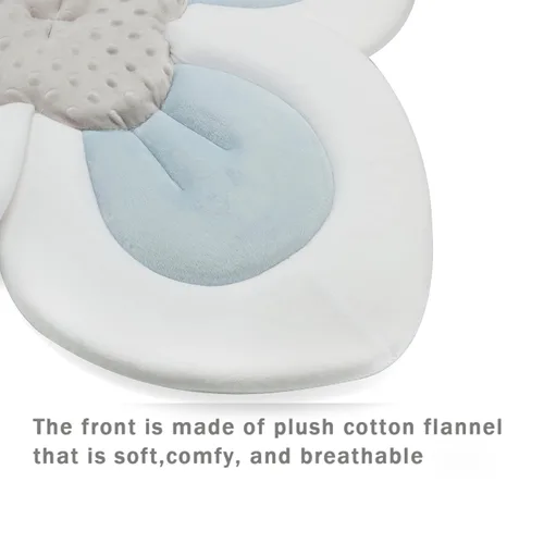 Miniatura 6 de PandaEar Almohadilla de baño para bebé recién nacido, pétalos de flores suaves para fregadero, bañera, regalo esencial para ducha (azul)