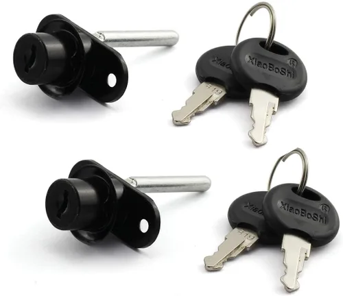 Cerradura de émbolo cilíndrico de 0.63 pulgadas para cajón, armario, escritorio, mesa de oficina, enlace de actividad frontal, herrajes de bloqueo