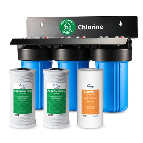 Miniatura 11 de iSpring Sistema de filtro de agua para toda la casa, reduce hierro, manganeso, cloro, sedimentos, sabor y olor, filtro de hierro de 3 etapas