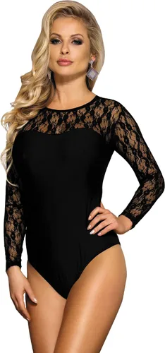 ohyeahlady Women Sheer Mesh Lace Bodysuit Long Sleeve Leotard Lingerie Jumpsuit Bodysuits Clubwear Tops