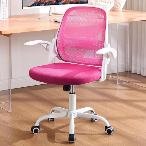 Miniatura 10 de amseatec Silla de oficina ergonómica de malla, brazos abatibles, altura ajustable, respaldo de malla transpirable y asiento de cojín grueso, silla