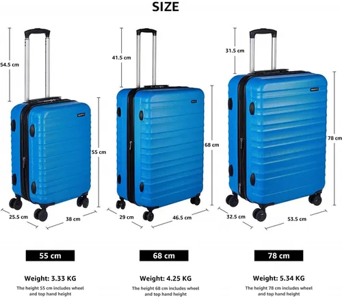 Miniatura 4 de Tienda Basics Equipaje de maleta expandible con ruedas rígidas Azul Patchwork Spinner