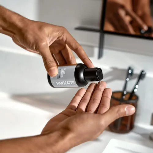 Miniatura 4 de MANSCAPED® El kit avanzado Beard Hedger® incluye nuestro recortador de barba y bigote de precisión premium, champú hidratante, acondicionador