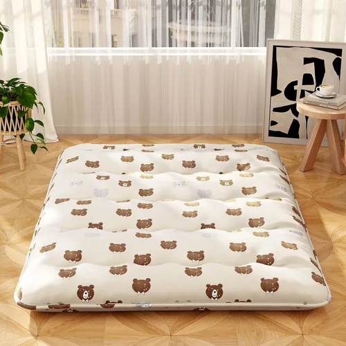 Miniatura 22 de Giantex Colchón japonés de suelo, colchón futón de 4 pulgadas con funda lavable y bolsa de almacenamiento, colchón plegable enrollable para tatami