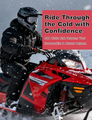 Miniatura 3 de Mellbree Cable de calefacción con protector, cable de protector térmico para casco de moto de nieve, cable eléctrico de reemplazo con gancho