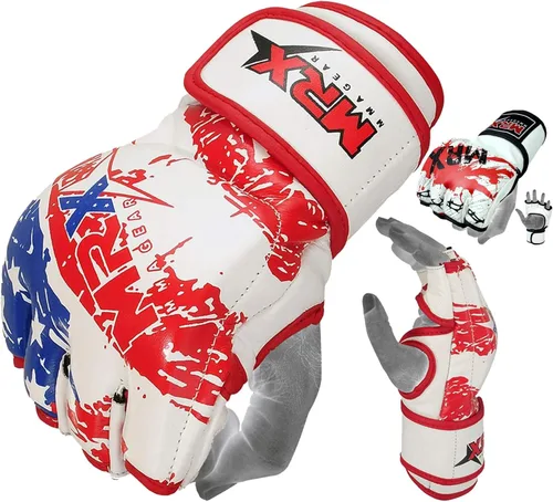 MRX - Guantes de artes marciales mixtas para combate, boxeo, muay thai, guantes de entrenamiento para hombres y mujeres