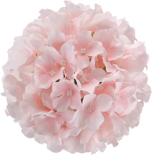 Miniatura 2 de Cabezales artificiales de hortensias de seda para decoración de bodas caseras, 10 unidades Rosa bebé