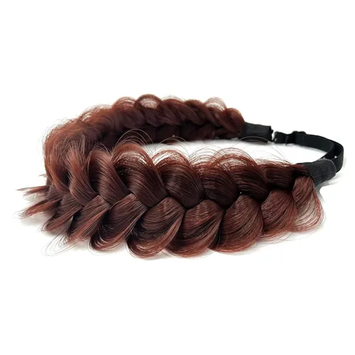 Miniatura 29 de Diadema trenzada, 2 hebras, clásica, gruesa, trenzada, ancha, elástica, de calidad, sintética, trenzada, para mujeres y niñas, estilo bohemio, 2.42
