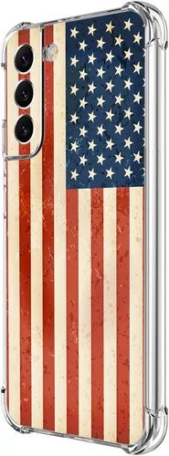 Miniatura 20 de Funda para Galaxy S22, Protección Azul con Flores de Mariposa y Rosas, Funda Anti-Choque y Anti-Arañazos de TPU de Cuerpo Completo para Samsung