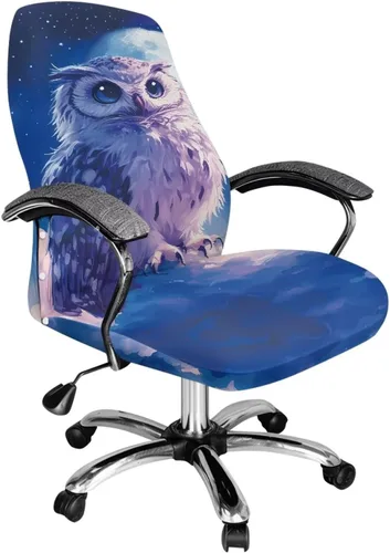 Miniatura 41 de Funda para silla de oficina de mármol morado, lavable, funda para silla de escritorio, fundas para silla de computadora para silla giratoria, silla