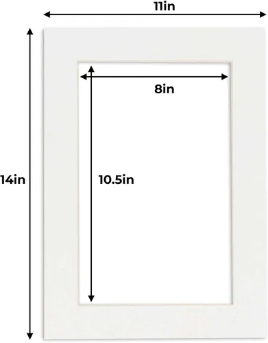 Miniatura 192 de 8.5x11 Mat for 11x14 Frame - Precut Mat Board Acid-Free Brown 8.5x11 Photo Matte Made to Fit a 11x14 Picture Frame, Premium Matboard for Family