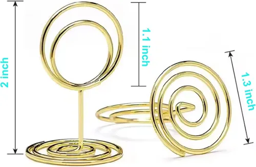 Miniatura 2 de warmtree 26 Piezas Soportes Dorados para Números de Mesa - Soportes para Tarjetas de Lugar y Soportes de Números de Mesa para Decoración de Bodas
