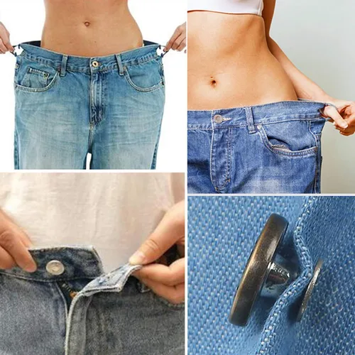 Miniatura 6 de Arokimi Reemplazo de botones de jeans, botones instantáneos sin coser para pantalones con herramienta, 0.669 in