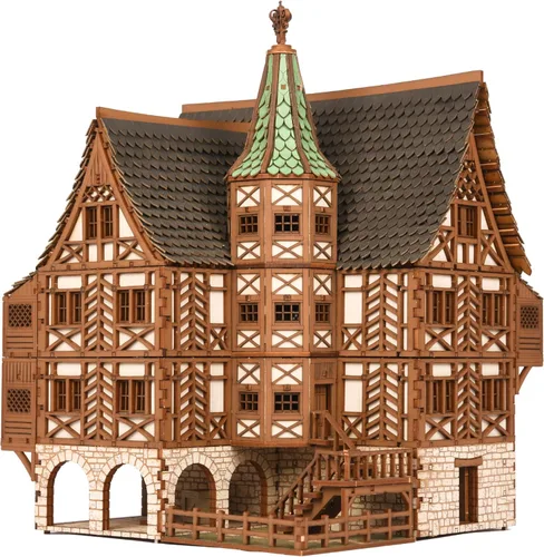 Miniatura 17 de Casa en Fila Ámbar, kit de construcción de madera DIY para adultos, adecuado para jugar - Realista