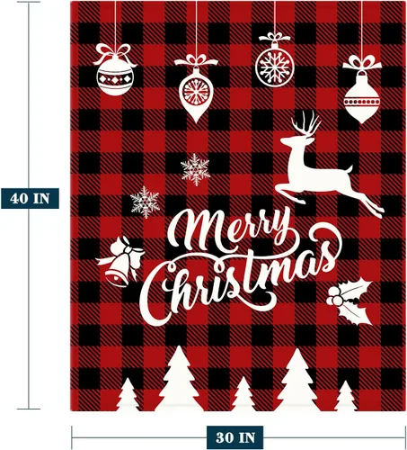 Miniatura 2 de YeeJu Manta de Navidad para Bebé Decorativa Roja a Cuadros Manta Navideña para Niños Pequeños Manta para Envolver Mascotas Cuna Suave Ligera