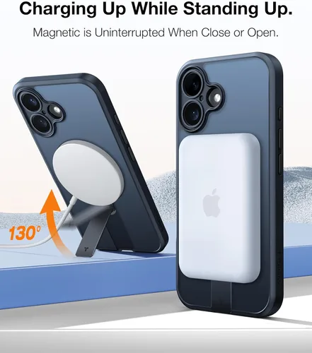 Miniatura 3 de TORRAS Funda magnética con soporte de 360° para iPhone 16, protección completa de la cámara, compatible con MagSafe, protección contra caídas
